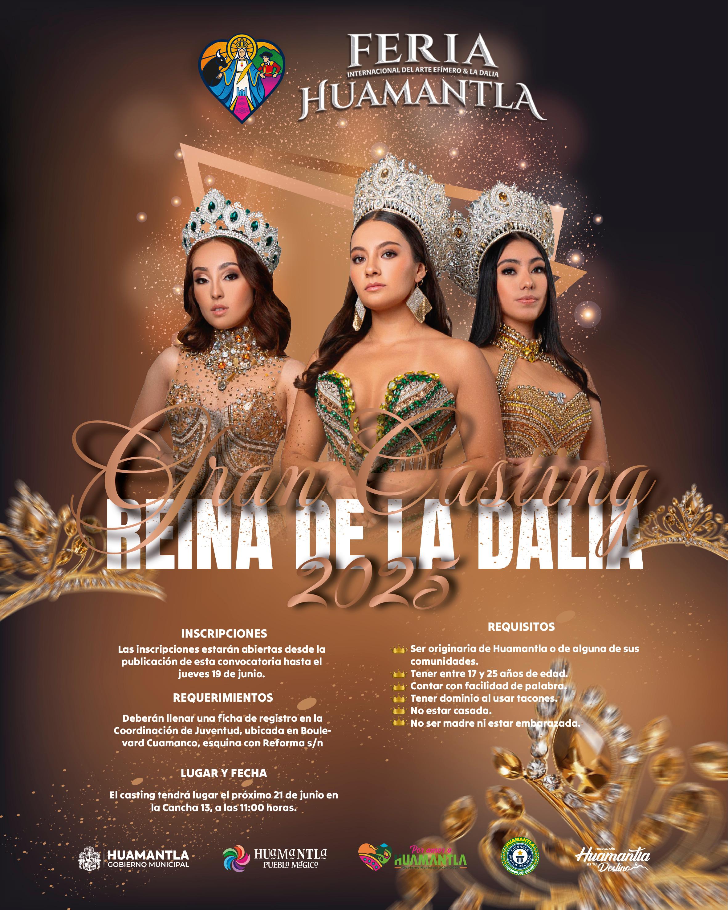 El Ayuntamiento de Huamantla lanza convocatoria para elegir a la Reina de la Dalia 2025
